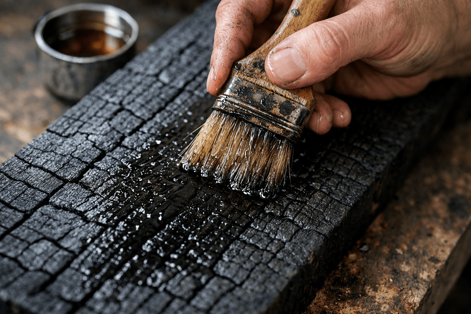 Czym pomalować opalane drewno, aby podkreślić jego unikalny charakter Shou Sugi Ban