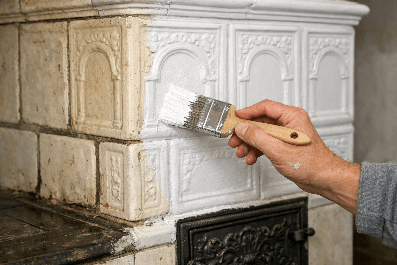 Czym pomalować piec kaflowy, aby stał się sercem nowoczesnego salonu