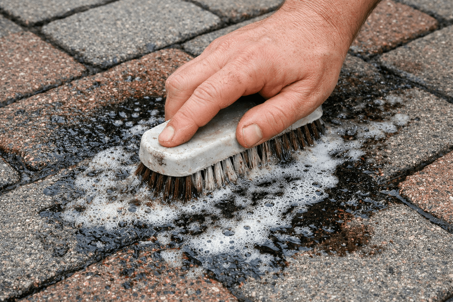 Czym zmyć olej z kostki brukowej i pozbyć się nieestetycznych plam z podjazdu